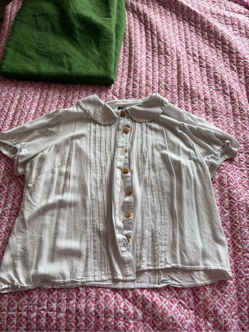 Thorn & Fable By Hot Topic Plus Size 2X White Peter Pan Collar Button Up